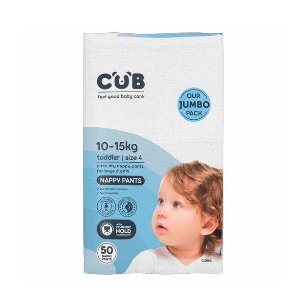 CUB Jumbo Nappy Pants Size 4 | 50 pack