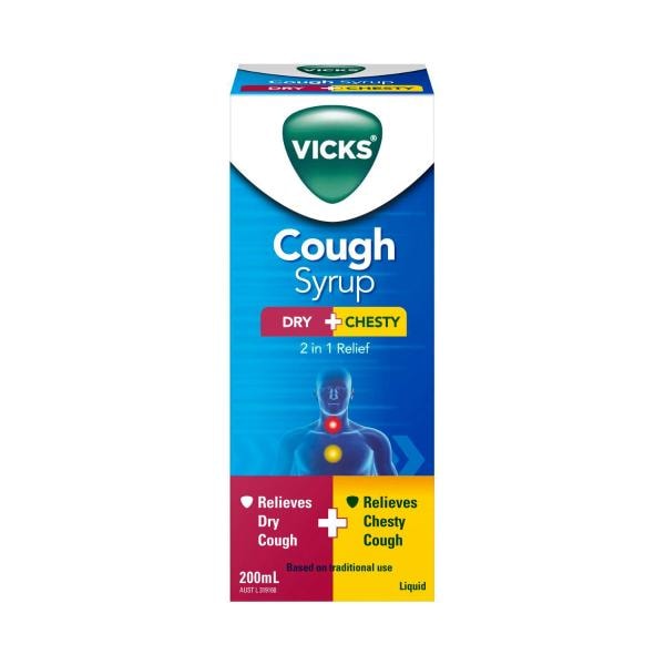 Vicks 2 In1 Relief Cough Syrup | 200mL