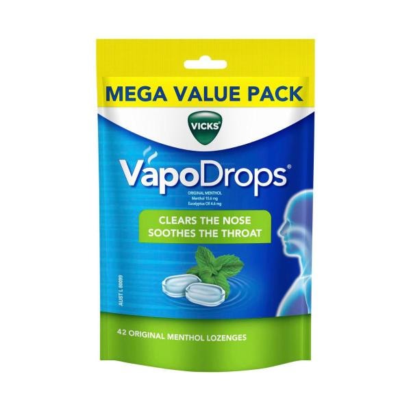 Vicks Vapodrop Original Menthol Lozenges | 42 pack
