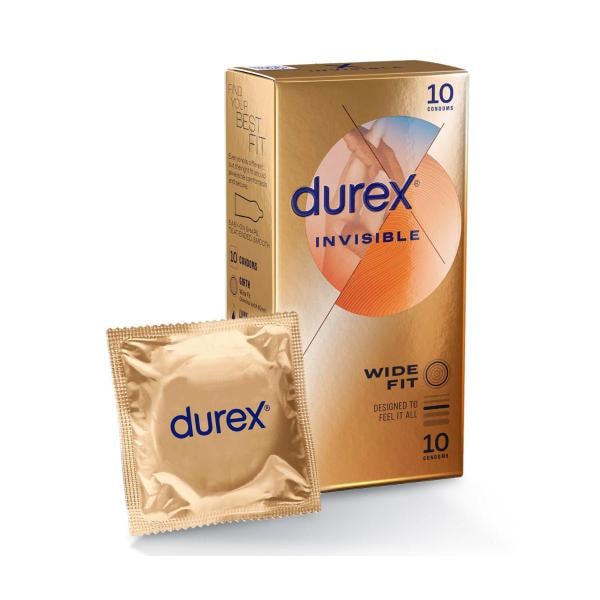Durex Invisible Extra Thin Larger Condoms | 10 pack