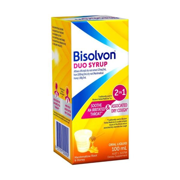 Bisolvon Duo Cough Syrup with Marshmallow + Honey | 100mL