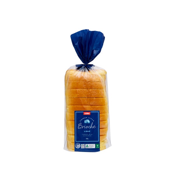 Coles Brioche Loaf Sliced | 500g