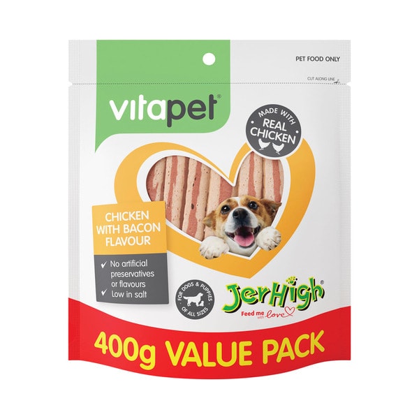 Vitapet Jerhigh Chicken With Bacon Dog Treats | 400g