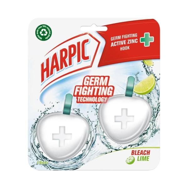 Harpic Germ Fighting Hook Bleach Lime 2 Pack | 70g