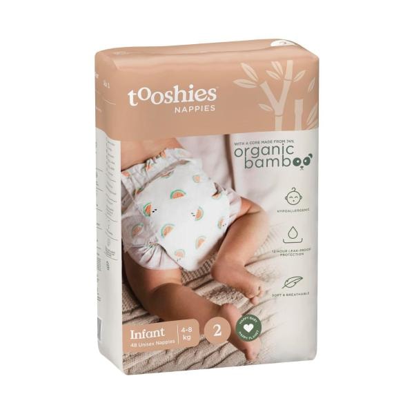 Tooshies Eco Nappies Size 2 Infant | 48 Pack