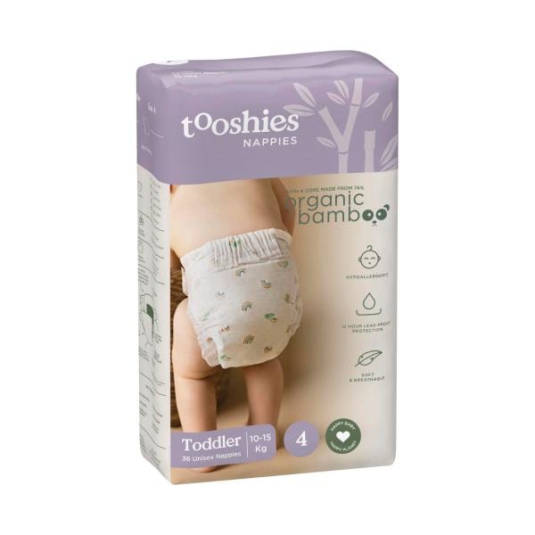 Tooshies Eco Nappies Size 4 Toddler | 36 Pack