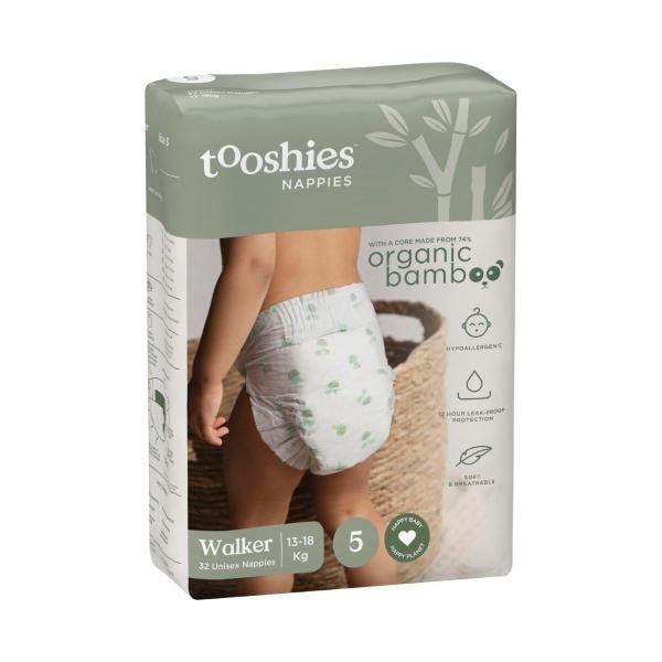 Tooshies Eco Nappies Size 5 Walker | 32 Pack