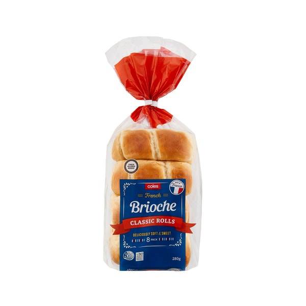 Coles Brioche Rolls 8 Pack | 280g