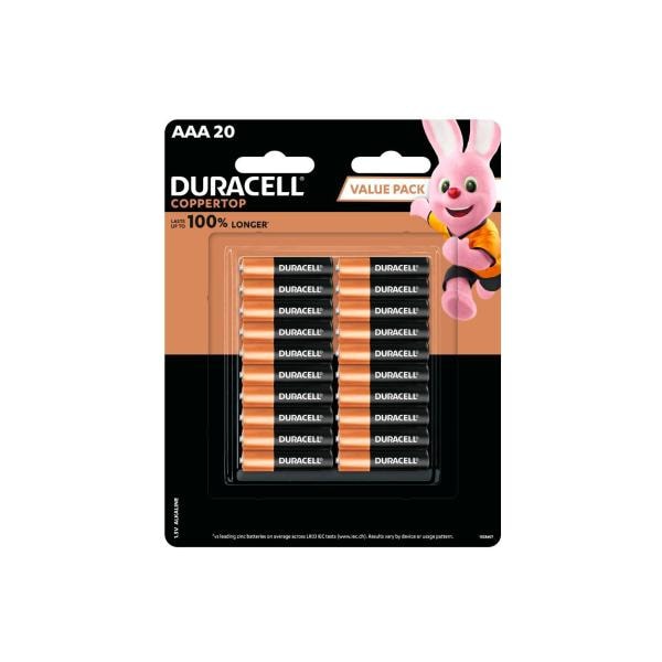 Duracell Coppertop AAA Batteries | 20 pack