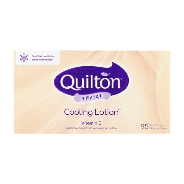 Quilton 3 Ply Tissues Cooling Vitamin E | 95 pack