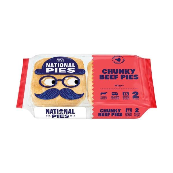 National Pie Chunky Beef 2 Pack | 360g
