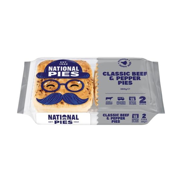 National Pie Beef Pepper 2 Pack | 360g