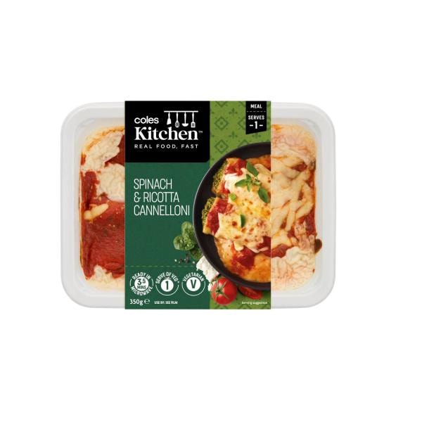 Coles Kitchen Spinach & Ricotta Cannelloni | 350g