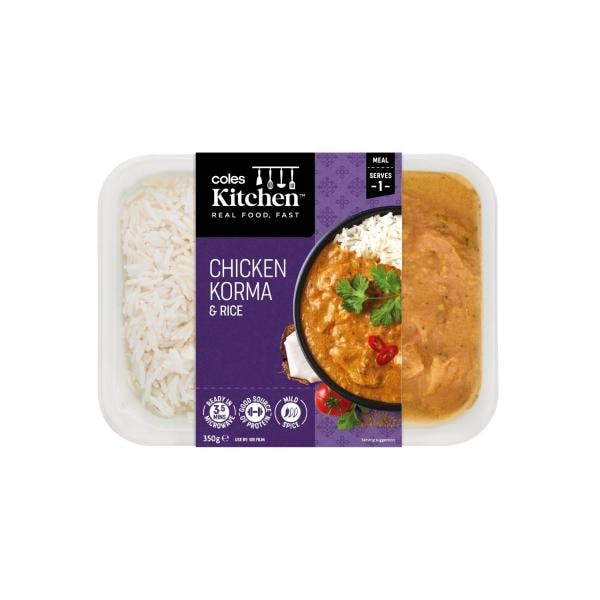 Coles Kitchen Chicken Korma And Rice | 350g