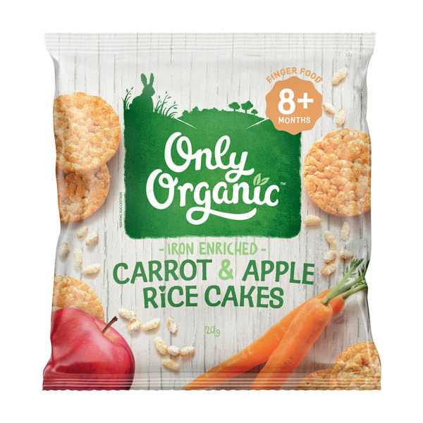 Only Organic Carrot Apple Rice Cakes | 20g