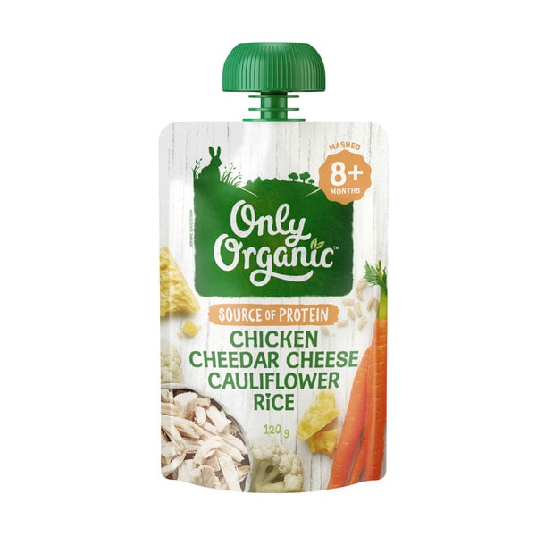 Only Organic  Chicken Cheese & Cauliflower Rice | 120g