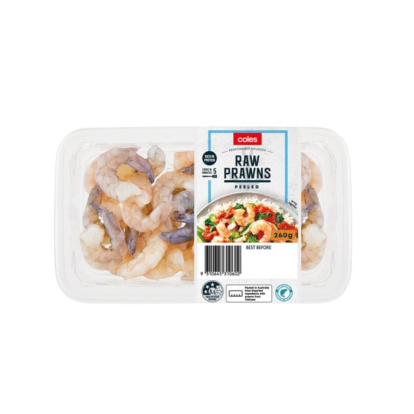 Coles Prawns Raw Peeled | 260g