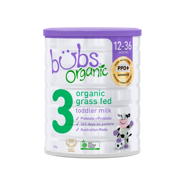 Bubs Organic Grass Fed Formula Stage 3 Toddler | 800g