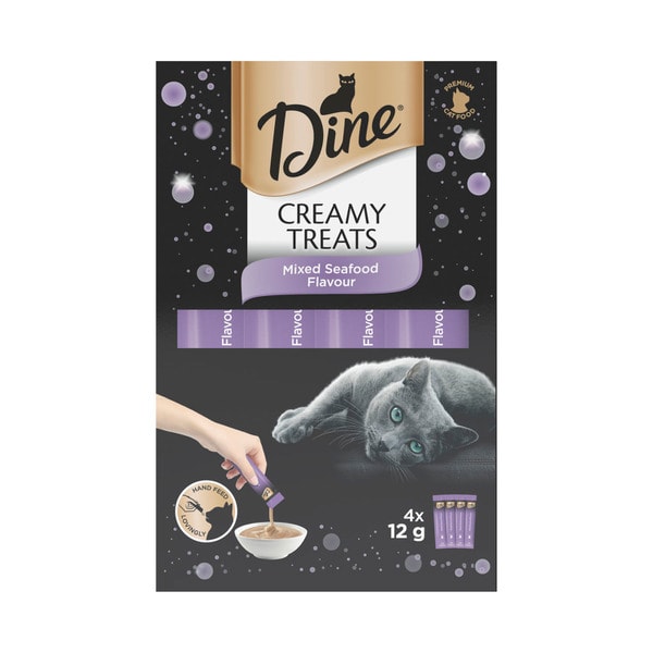 Dine Creamy Treats Cat Food Mixed Seafood | 4 pack