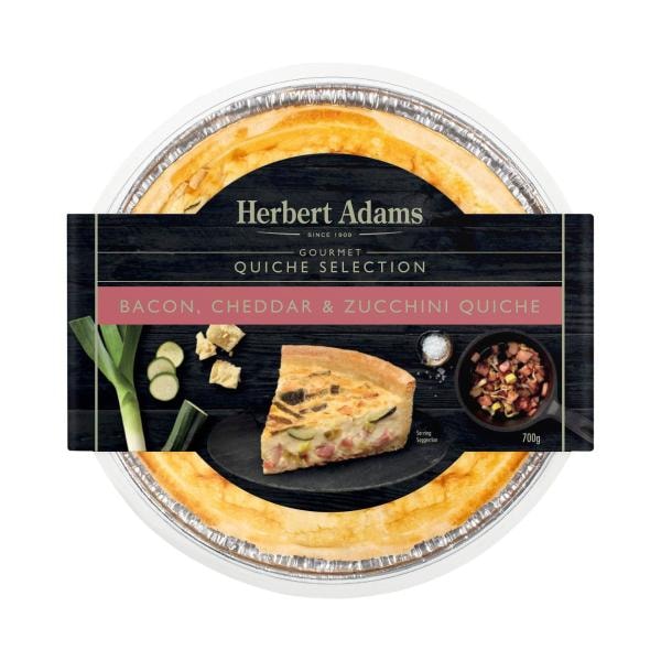 Herbert Adams Quiche Bacon Chedder Zucchini | 700g