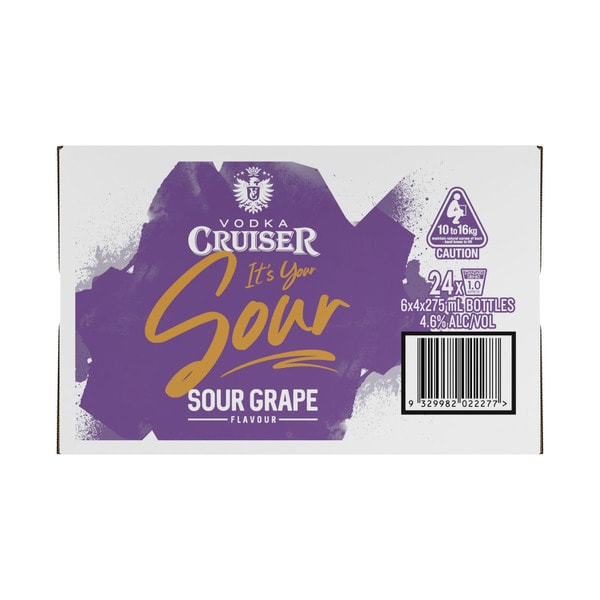 Vodka Cruiser Sour Grape 275mL | 24 Pack
