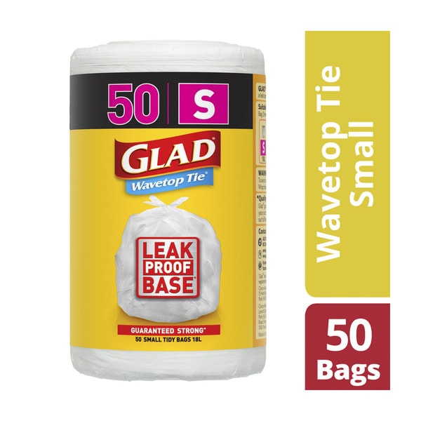 Glad Wavetop Tie Small Kitchen Bags | 50 pack