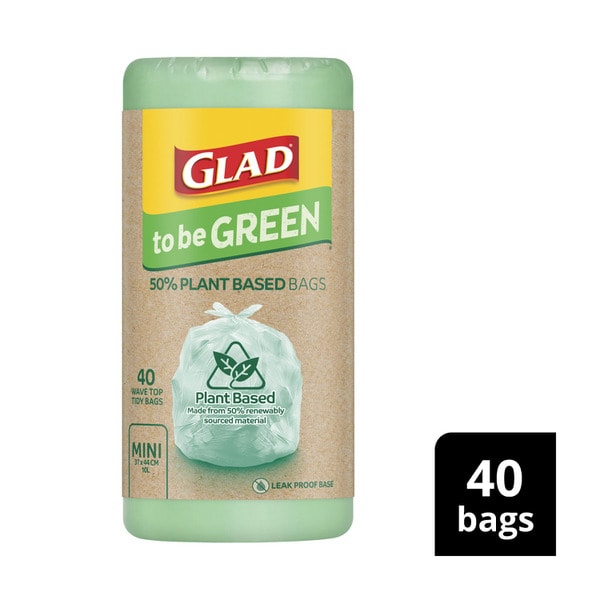 Glad To Be Green Plant Bio Based Kitchen Bags Mini | 40 pack