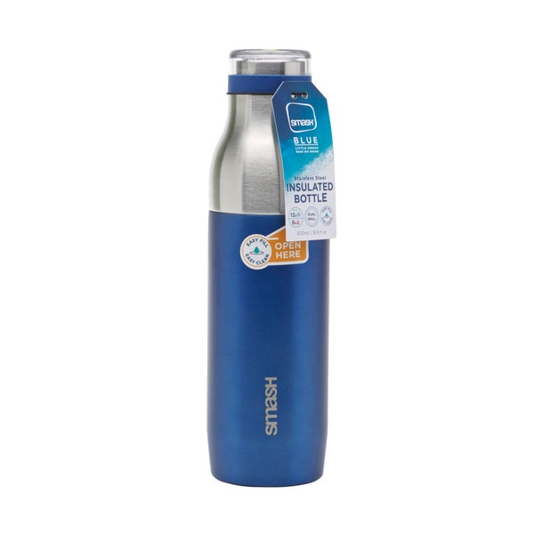 Smash Blue Stainless Steel Insulated Bottle 500mL | 1 each