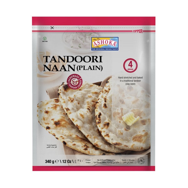 Ashoka Tandoori Naan Plain | 340g