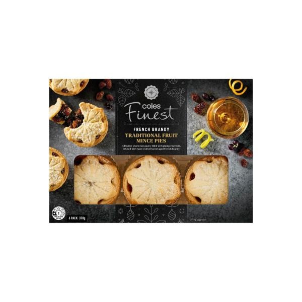 Coles Finest Traditional Fruit Mince Pies 6 pack | 370g