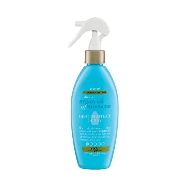 Ogx Flexible Control Shine + Hydrate Argan Oil of Morocco Heat Protect Spray For Damaged & Heat Styled Hair | 177mL