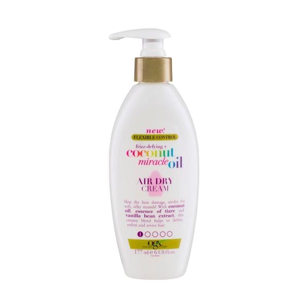 Ogx Flexible Control Frizz Defying + Coconut Miracle Oil Air Dry Cream For Natural Finish | 177mL