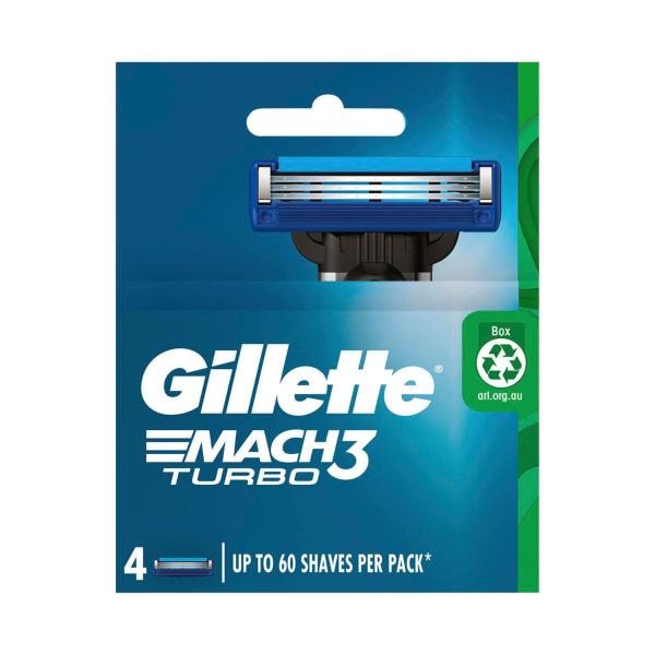 Gillette Mach3 Turbo Razor Cartridge | 4 pack