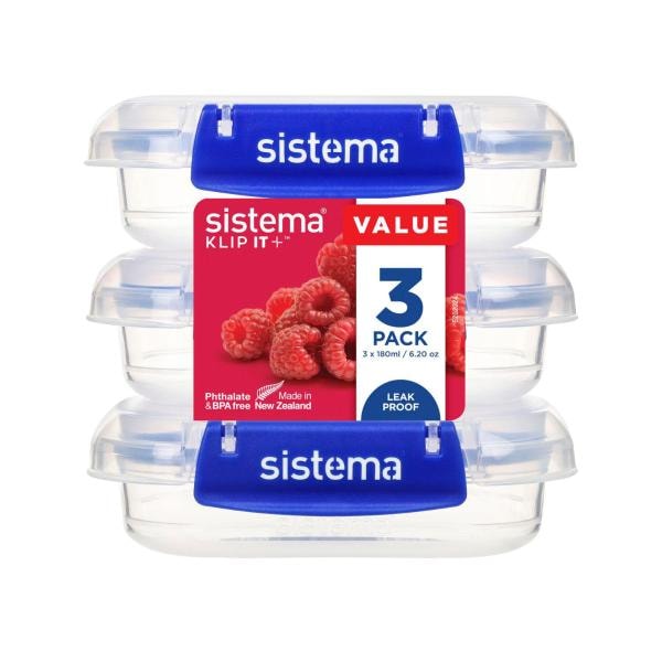 Sistema Klip It Plus Container 180mL | 3 pack