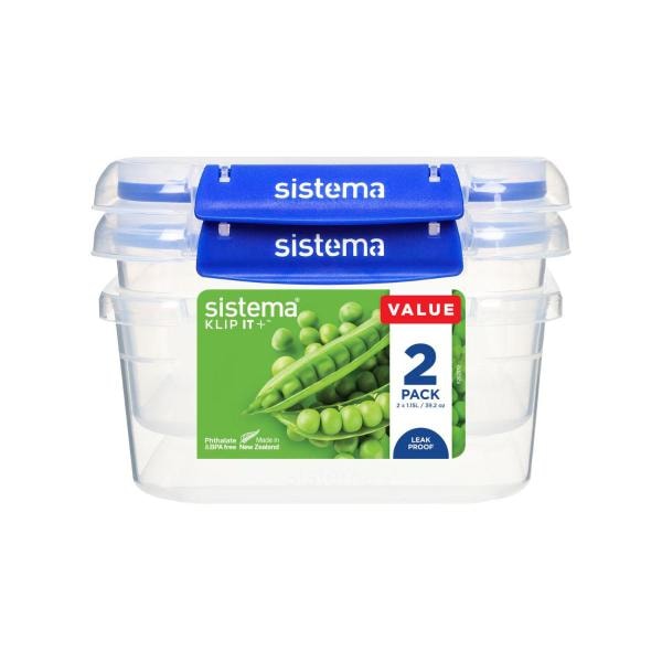 Sistema Plus Rectangle Containers 1.15 Litre | 2 pack