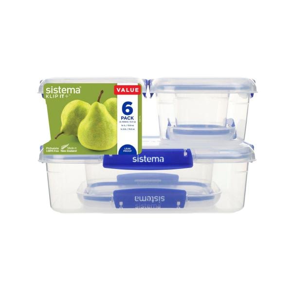 Sistema Klip It Plus Containers | 6 pack