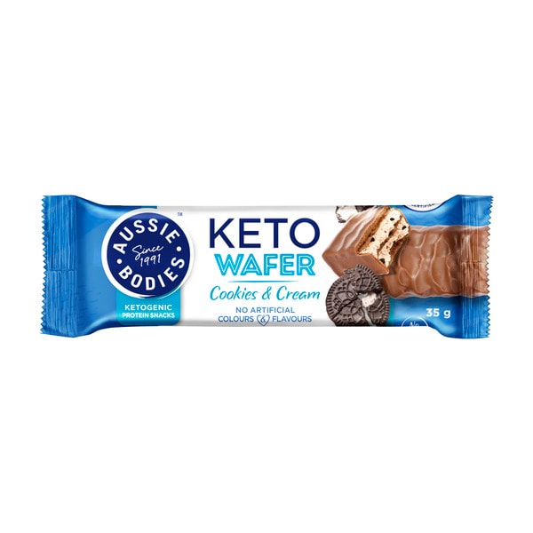 Aussie Bodies Shape Keto Wafer Cookies & Cream | 35g