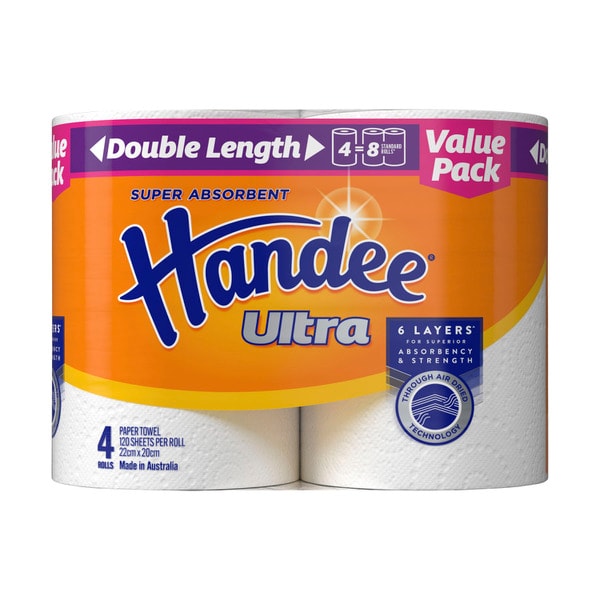 Handee Ultra Double Length Paper Towel | 4 pack