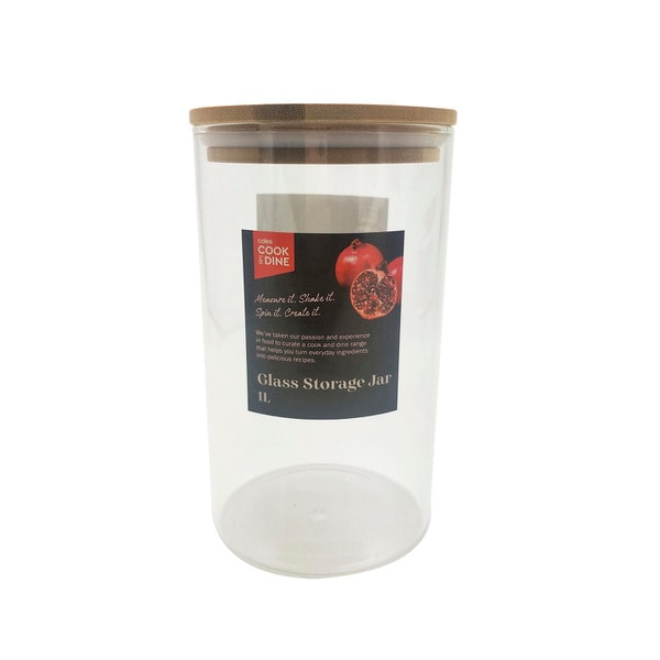 Cook & Dine Glass Storage Jar 1L | 1 each