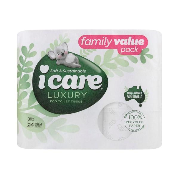 Icare 100% Recycled Toilet Tissue | 24 pack