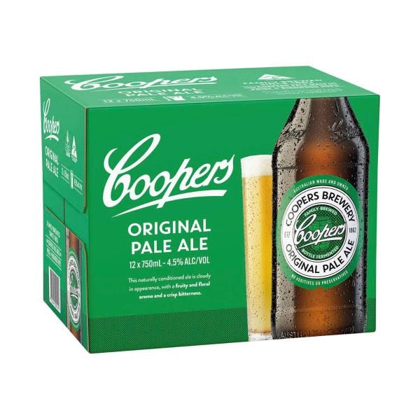 Coopers Original Pale Ale Bottle 750mL | 12 Pack