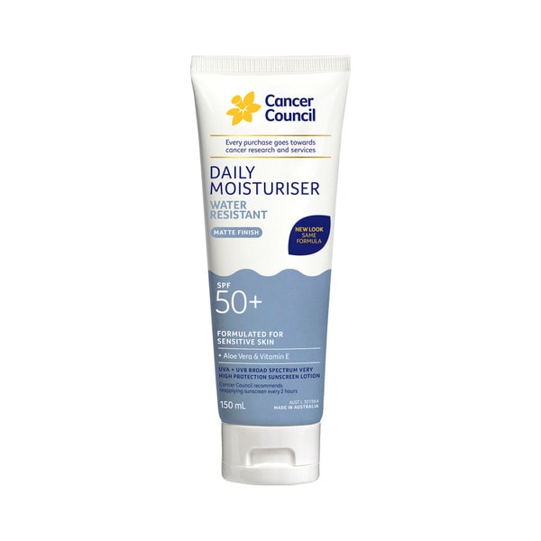 Cancer Council Facial Moisturiser Matte Water Resistant SPF 50+ | 150mL