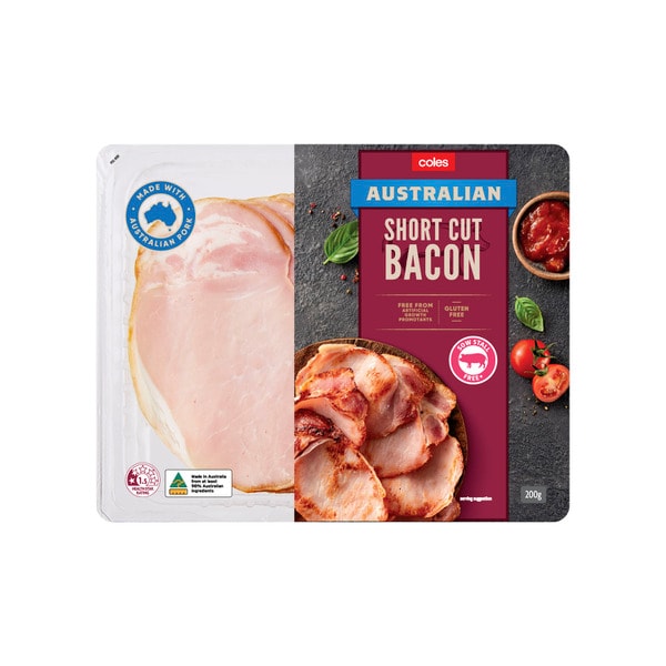 Coles Australian Made Rindless Short Cut Bacon | 200g