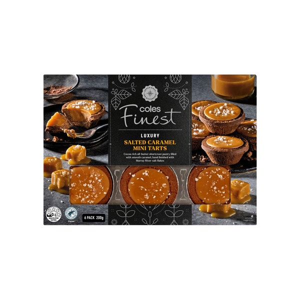 Coles Finest Salted Caramel Mini Tarts 6 pack | 200g