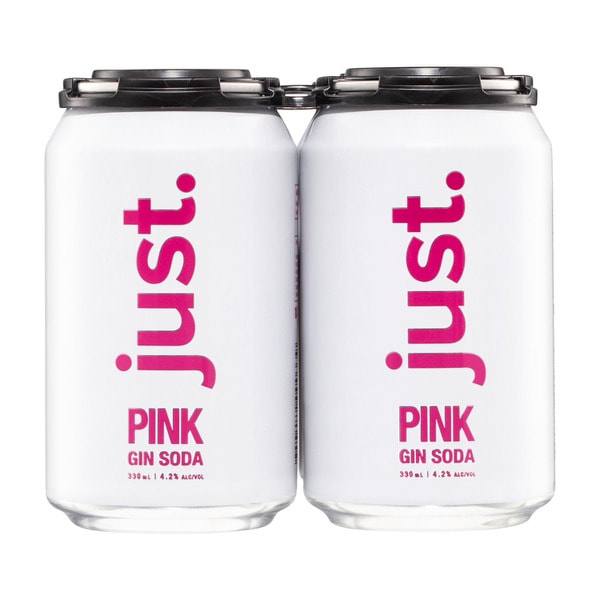 Just Pink Gin Soda 330mL | 4 Pack