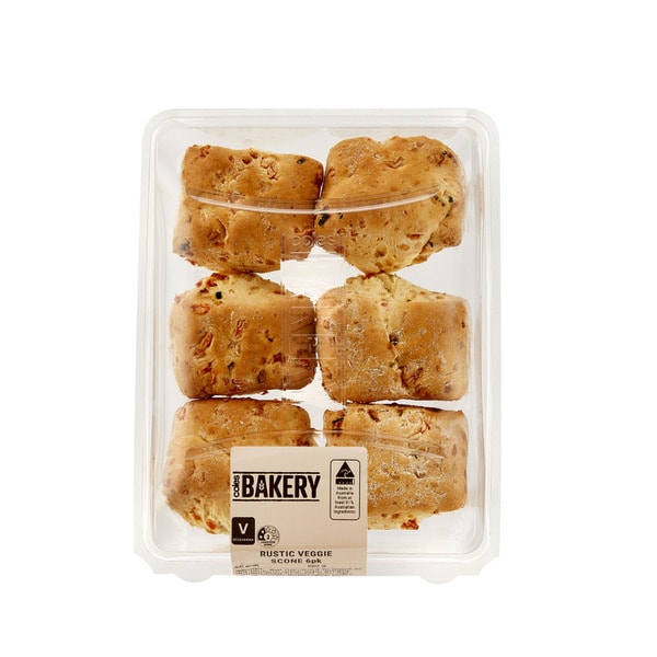 Coles Bakery Rustic Veggie Scone | 6 pack