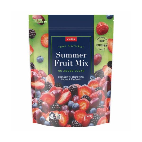 Coles Frozen Fruit Summer Fruit Mix | 500g