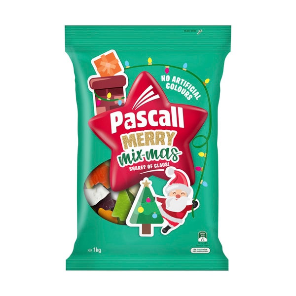 Pascall Merry Mix-Mas Christmas Lollies Sharebag | 1kg