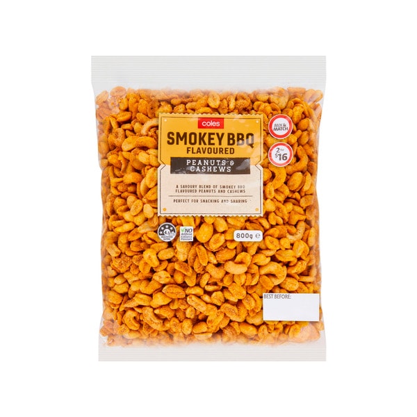 Coles Smokey BBQ Peanut & Cashews | 800g