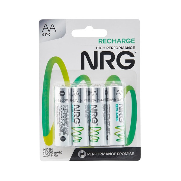NRG Rechargeable Battery AA | 4 pack